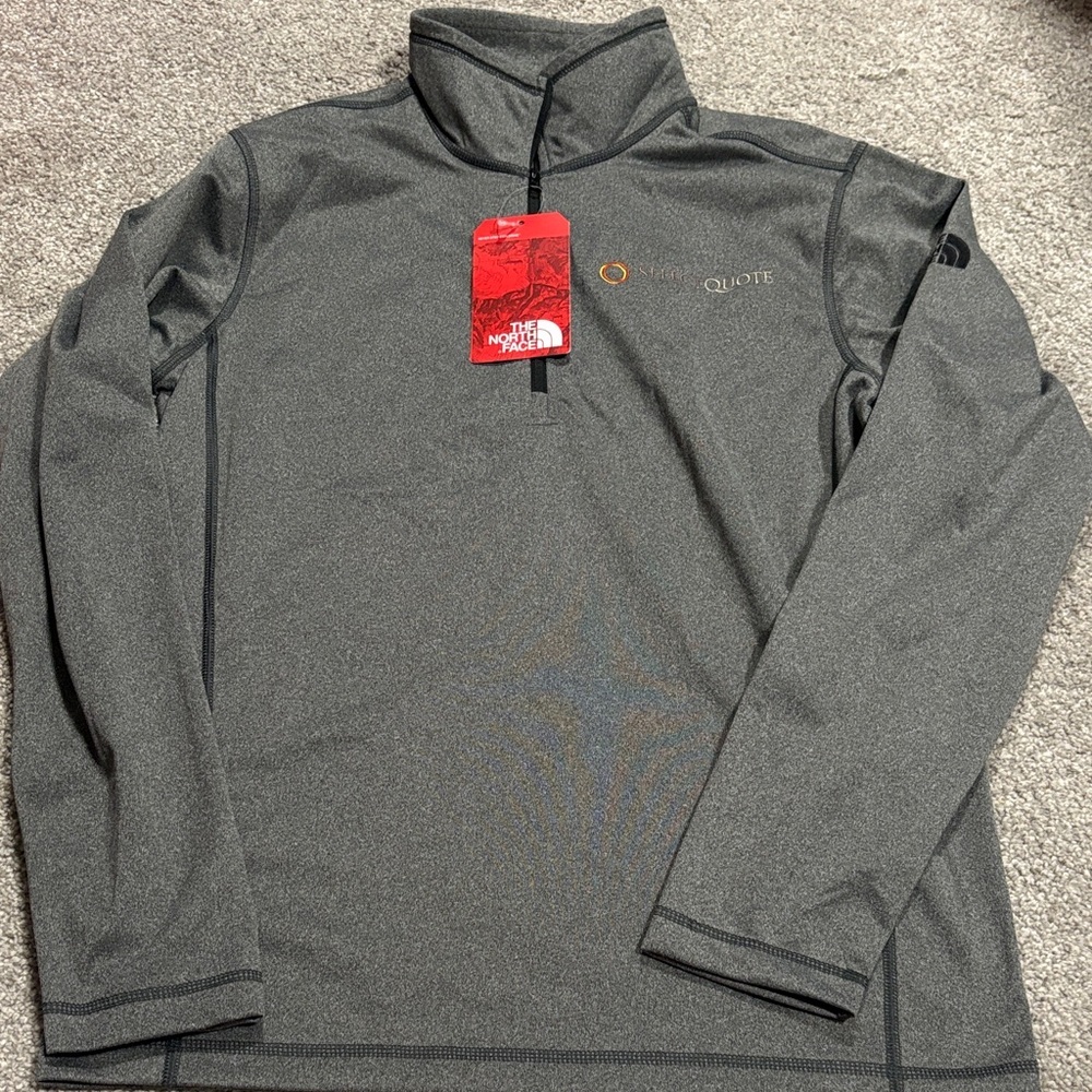 NWT North Face Tech 1/4 Zip Fleece Asphalt Grey Heather